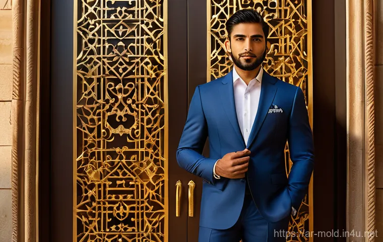 금형설계 직무에서의 자격증 활용 사례 - **Prompt:** A confident, diverse professional, appearing to be of Arab descent, wearing a modern, we...